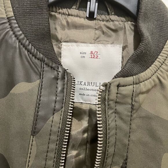 Lika Rulla Camouflage  Faux Leather bomber Jacket Girls Age 6/7 Years. - Picture 4 of 4